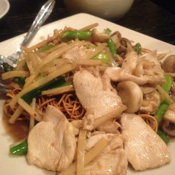 Thai Fusion Bistro - Asparagus Noodle with Chicken - Thai Near Me - Seattle, Washington Thai Fusion Bistro - Asparagus Noodle with Chicken - Thai Near Me - Seattle, Washington