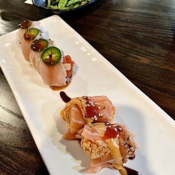 The Sushi By Jin - garlic edamame, yellowtail, pink lady- - Japanese Near Me - Fullerton, California