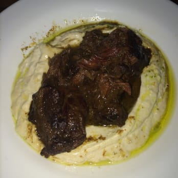 Bustan - Hummus Bowl with Beef Cheeks ($17, including flat bread not pictured) - Mediterranean Near Me - New York, New York