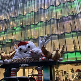 Exterior outside entrance of Nordstrom NYC Flagship - Outside decor for the holidays - New York, New York Exterior outside entrance of Nordstrom NYC Flagship - Outside decor for the holidays - New York, New York
