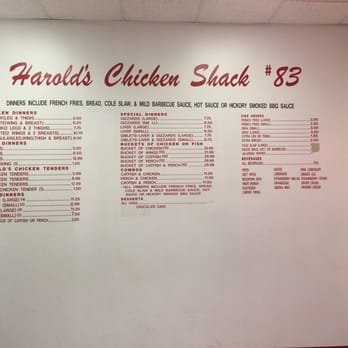 Harolds Chicken Shack - Menu - Southern Near Me - Aurora, Illinois Harolds Chicken Shack - Menu - Southern Near Me - Aurora, Illinois