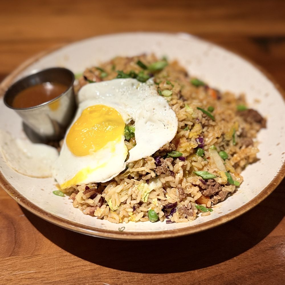 Lazy Dog Restaurant & Bar - Loco Moco Fried Rice - New American Near Me - Euless, Texas Lazy Dog Restaurant & Bar - Loco Moco Fried Rice - New American Near Me - Euless, Texas