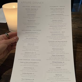Affäre - Menu - German Near Me - Kansas City, Missouri