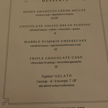 Perry Street Chophouse - Dessert menu - Steakhouses Near Me - Lawrenceville, Georgia Perry Street Chophouse - Dessert menu - Steakhouses Near Me - Lawrenceville, Georgia