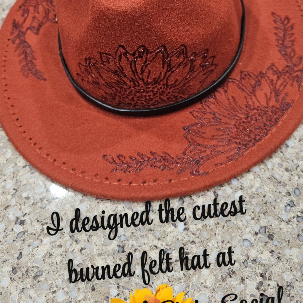 Hammer and Stain-SoCal - This is the first time Ive ever done felt burning, and it was wonderful. Everyone loves my hat. - Art Classes Near Me - San Dimas, California Hammer and Stain-SoCal - This is the first time Ive ever done felt burning, and it was wonderful. Everyone loves my hat. - Art Classes Near Me - San Dimas, California