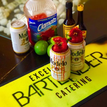Excellence Bar Catering - "Picositas" Prepared bottle or can beer with clam/tomato juice, Worcestershire sauce, seasoning juice, lime and other ingredients - Bartenders Near Me - Gardena, California
