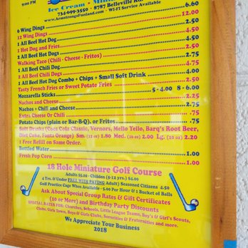 Armstrong's Funland - Food menu board. - Ice Cream & Frozen Yogurt Near Me - Belleville, Michigan Armstrong's Funland - Food menu board. - Ice Cream & Frozen Yogurt Near Me - Belleville, Michigan