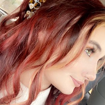 Hartline Hair - Me with red and a blonde money piece - Hair Salons Near Me - Dalton, Georgia