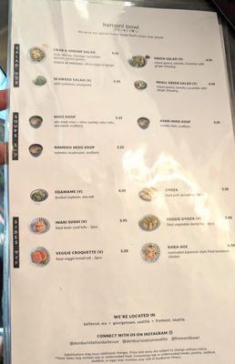 Menu photo 3 Fremont Bowl Seattle, WA