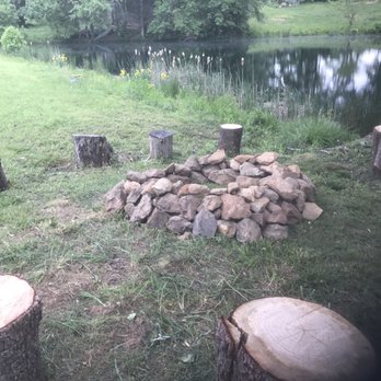 Spring Haven Farm - Enjoy a campfire around the pond with natural seating on stumps - Farms Near Me - Boston, Virginia Spring Haven Farm - Enjoy a campfire around the pond with natural seating on stumps - Farms Near Me - Boston, Virginia