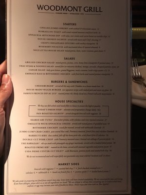 Menu photo 3 Woodmont Grill Bethesda, MD Menu photo 3 Woodmont Grill Bethesda, MD
