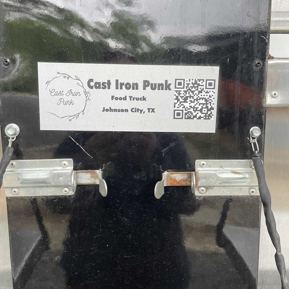 Cast Iron Punk - Sign - Food Trucks Near Me - Johnson City, Texas