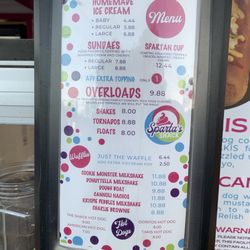 Sparta's Shack - Menu. July 2025