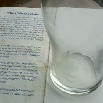 Chart Room - Filthy menus and dirty beer glasses (this is the second one I asked for) - Seafood Near Me - Cataumet, Massachusetts