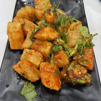 Super Potato - Super potato appetizer (sweet chilli on crisp potato with cilantro) - Chinese Near Me - Milpitas, California Super Potato - Super potato appetizer (sweet chilli on crisp potato with cilantro) - Chinese Near Me - Milpitas, California