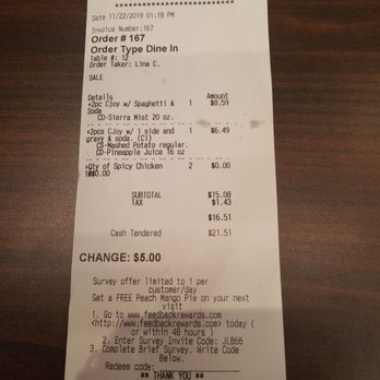 Jollibee - Price of meal- 2 pieces chicken, 1 side, drink= $6.49. - Chicken Shop Near Me - Artesia, California