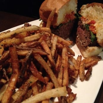Haven Craft Kitchen + Bar - Have burger cooked Medium. Pretty damn good!! - New American Near Me - Orange, California