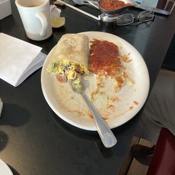 Russell's - The rest of the other guy's breakfast burrito. He enjoyed it. - American Near Me - Pasadena, California