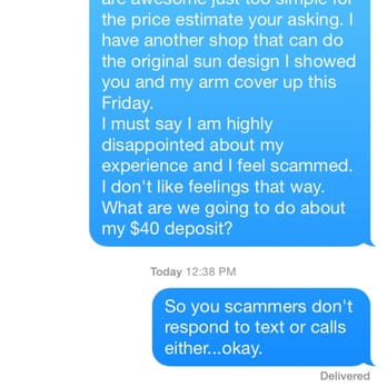Tattoo by Design - Stay Away....They are scammers and it's no truth to what they are telling you before you give that money! - Tattoo Near Me - Eugene, Oregon