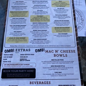 OMG! Burgers & Brew - Menu - Burgers Near Me - Pendleton, Oregon OMG! Burgers & Brew - Menu - Burgers Near Me - Pendleton, Oregon
