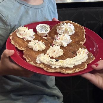 Gingham's Homestyle Restaurant - Free pancake for my grandson was a home run!! - American Near Me - Saint Charles, Missouri Gingham's Homestyle Restaurant - Free pancake for my grandson was a home run!! - American Near Me - Saint Charles, Missouri