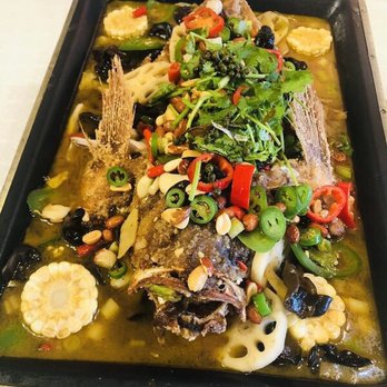 Earl Spicy - Green pepper sauce grilled fish. - Szechuan Near Me - Millbrae, California Earl Spicy - Green pepper sauce grilled fish. - Szechuan Near Me - Millbrae, California