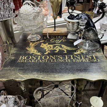 Second Chance Antiques - Upcycled table and lovely decor and dishes. Lots of silver. - Antiques Near Me - Everett, Washington