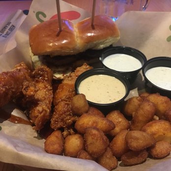Chili's - My pick three appetizers. Loved the big mouth burgers. Loved the chicken strips. The cheese bites not so much. - Tex-Mex Near Me - Millington, Tennessee