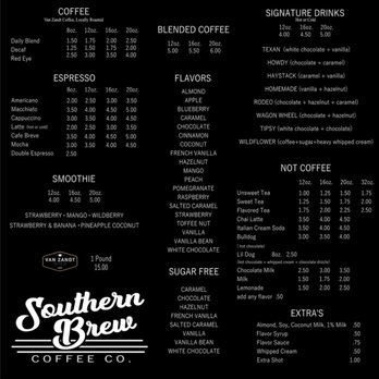 Southern Brew Coffee - Menu - Coffee & Tea Near Me - Edgewood, Texas Southern Brew Coffee - Menu - Coffee & Tea Near Me - Edgewood, Texas