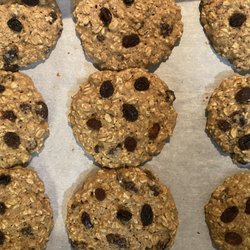 The Shakery Bakery - Classic Oatmeal Raisin Cookies fresh out of the oven