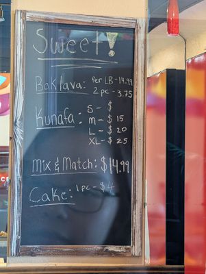 Menu photo 2 Sasa Restaurant & Sweets Phoenix, AZ