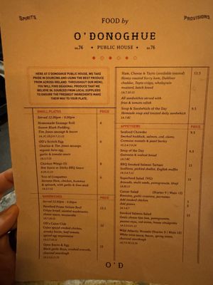 Menu photo 1 O Donoghues Public House Killarney, KY Menu photo 1 O Donoghues Public House Killarney, KY