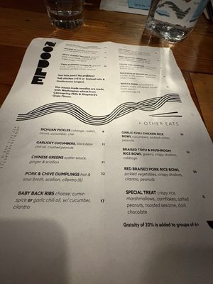 Menu photo 2 Noodle/Bar Seattle, WA Menu photo 2 Noodle/Bar Seattle, WA