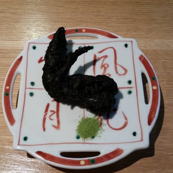Sushi Taro - @ Omakase Counter. Tempura with squid ink - Sushi Bars Near Me - Washington, DC, District of Columbia Sushi Taro - @ Omakase Counter. Tempura with squid ink - Sushi Bars Near Me - Washington, DC, District of Columbia
