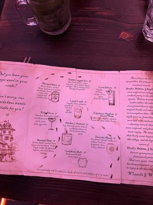 Menu photo 8 Wizards & Wands San Francisco, CA