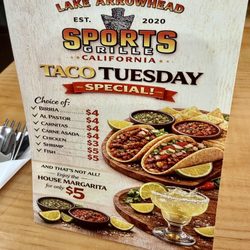 Taco Tuesday menu