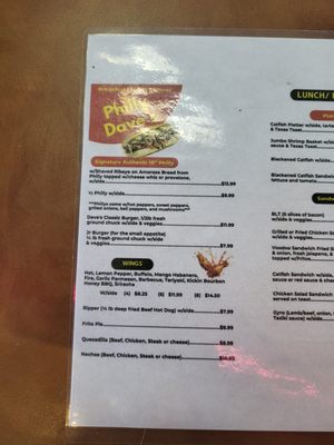 Menu photo 4 Philly Dave's Fort Worth, TX