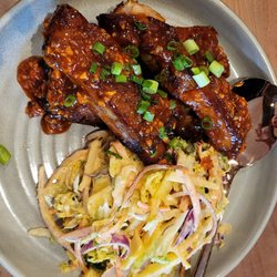 Korean ribs and slaw