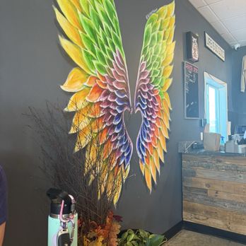 Latte Love Coffee House - Wing mural - Coffee & Tea Near Me - Johnston, Rhode Island Latte Love Coffee House - Wing mural - Coffee & Tea Near Me - Johnston, Rhode Island