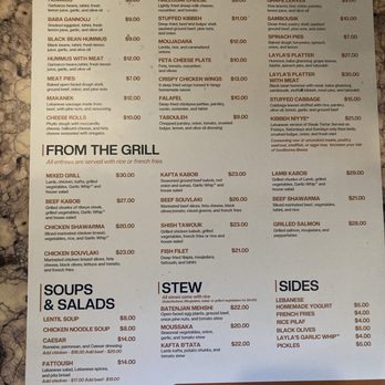 Layla's Lebanese Restaurant - Lebanese Near Me - Lake Ridge, Virginia