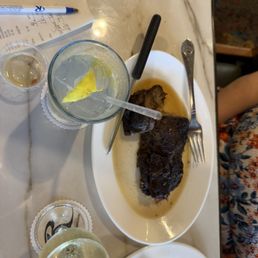 My wife ordered the prime rib on the end that was extra cooked My wife ordered the prime rib on the end that was extra cooked