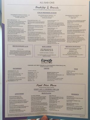 Menu photo 1 All Bar One Battersea, XGL
