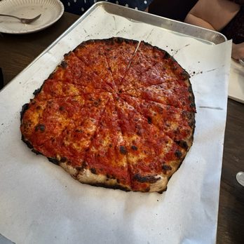 Sally's Apizza - Mozz and sauce! Charred perfection. - Pizza Near Me - New Haven, Connecticut