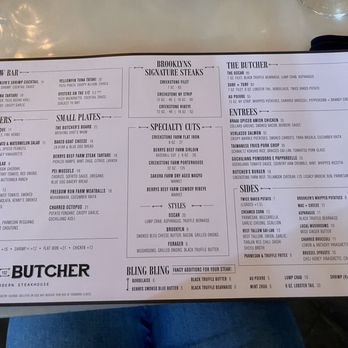 Brooklyn and The Butcher - Menu - front side - Seafood Near Me - New Albany, Indiana Brooklyn and The Butcher - Menu - front side - Seafood Near Me - New Albany, Indiana