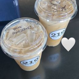 Iced horchata latte with oatmilk