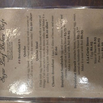 Sugar Leaf - Breakfast menu - Cafes Near Me - Branson, Missouri