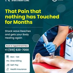 SK Physiotherapy & Sports Injury Clinic - Persistent discomfort? Shockwave Therapy supports natural healing and recovery for lasting relief. Book your consultation today.