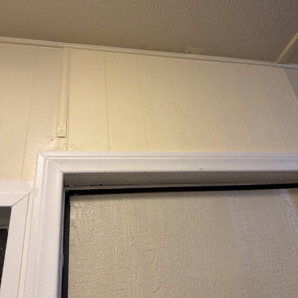 The Mobile Home Doctors - After: repaired wall and molding around doorway and window - Mobile Home Repair Near Me - Gardena, California