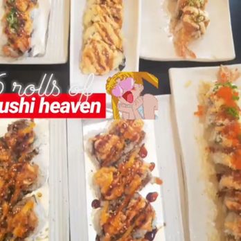 Sushi Spot - From top Left to bottom right: Kamakazi, Spicy Ahi Tempura, Red Dragon, Baked Dynamite, Lion King, Calvin's Choice - Japanese Near Me - Aiea, Hawaii Sushi Spot - From top Left to bottom right: Kamakazi, Spicy Ahi Tempura, Red Dragon, Baked Dynamite, Lion King, Calvin's Choice - Japanese Near Me - Aiea, Hawaii