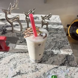 coconut tea with coffee jelly
